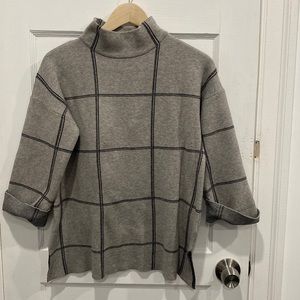 Tahari Mock Neck Sweater with 3/4 Sleeves